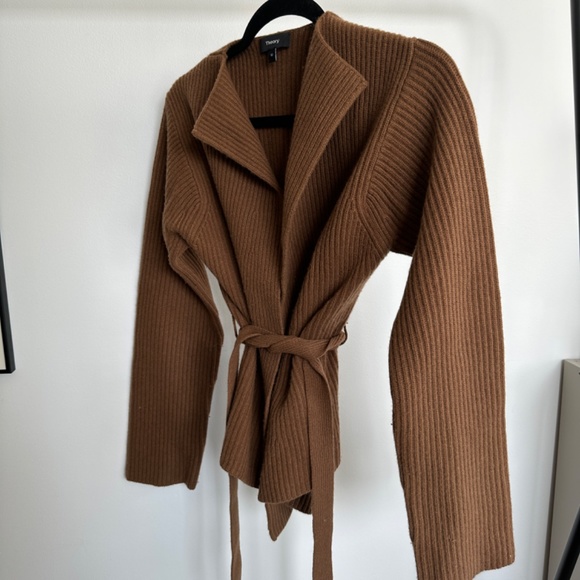 Theory wool/cashmere wrap sweater - Picture 2 of 7